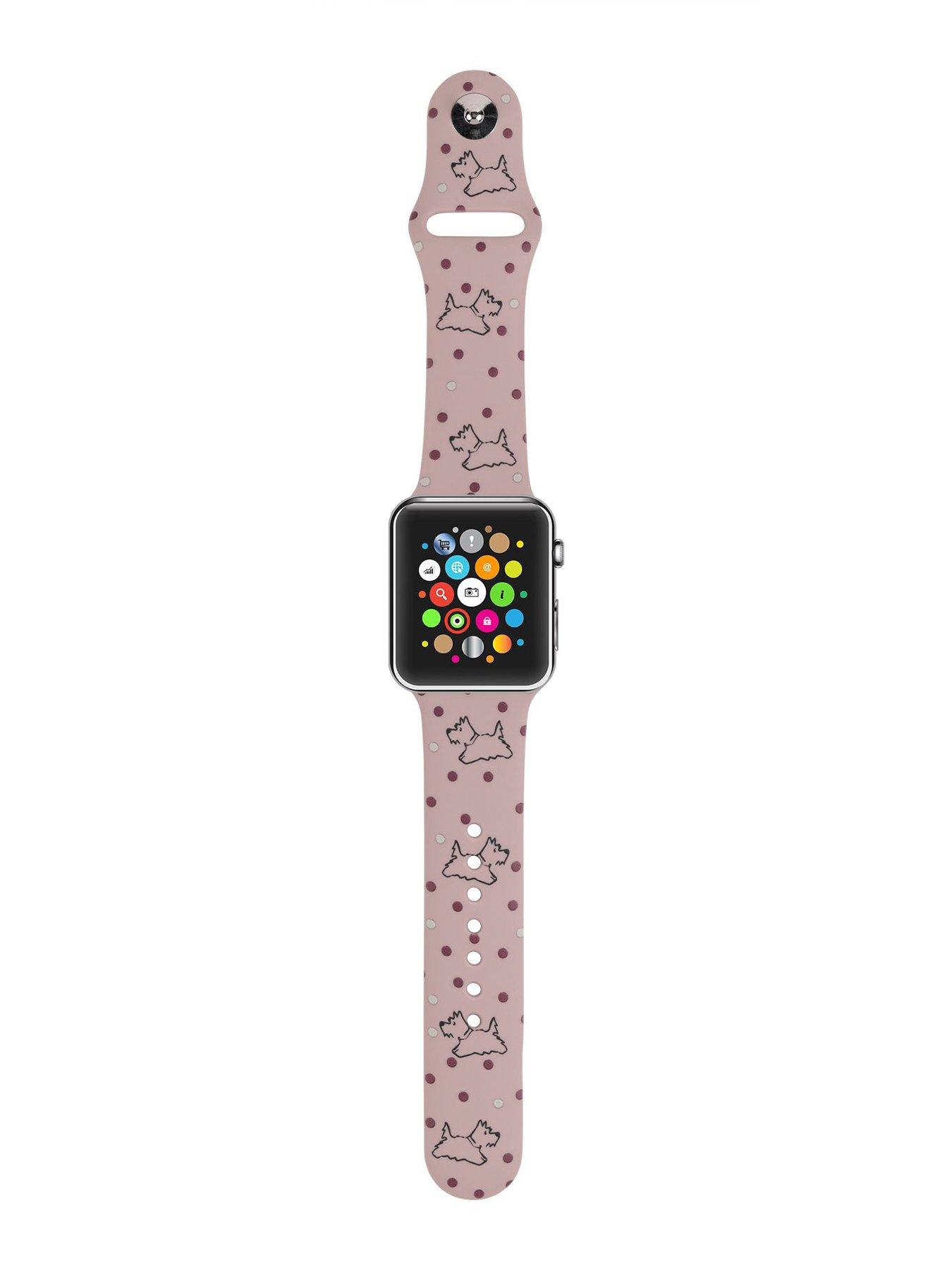 Radley Radley Ladies Pink Printed Printed Dog Silicone Apple Watch