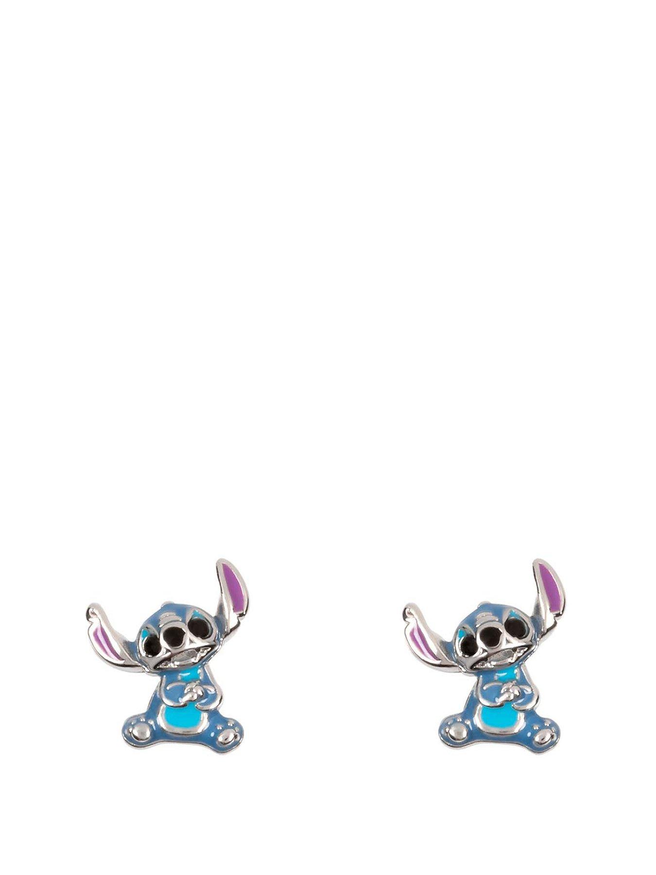Image 1 of 2 of Disney Lilo &amp; Stitch Sterling Silver Blue Enamel Stitch Stud Earrings E906250RRHL.PH