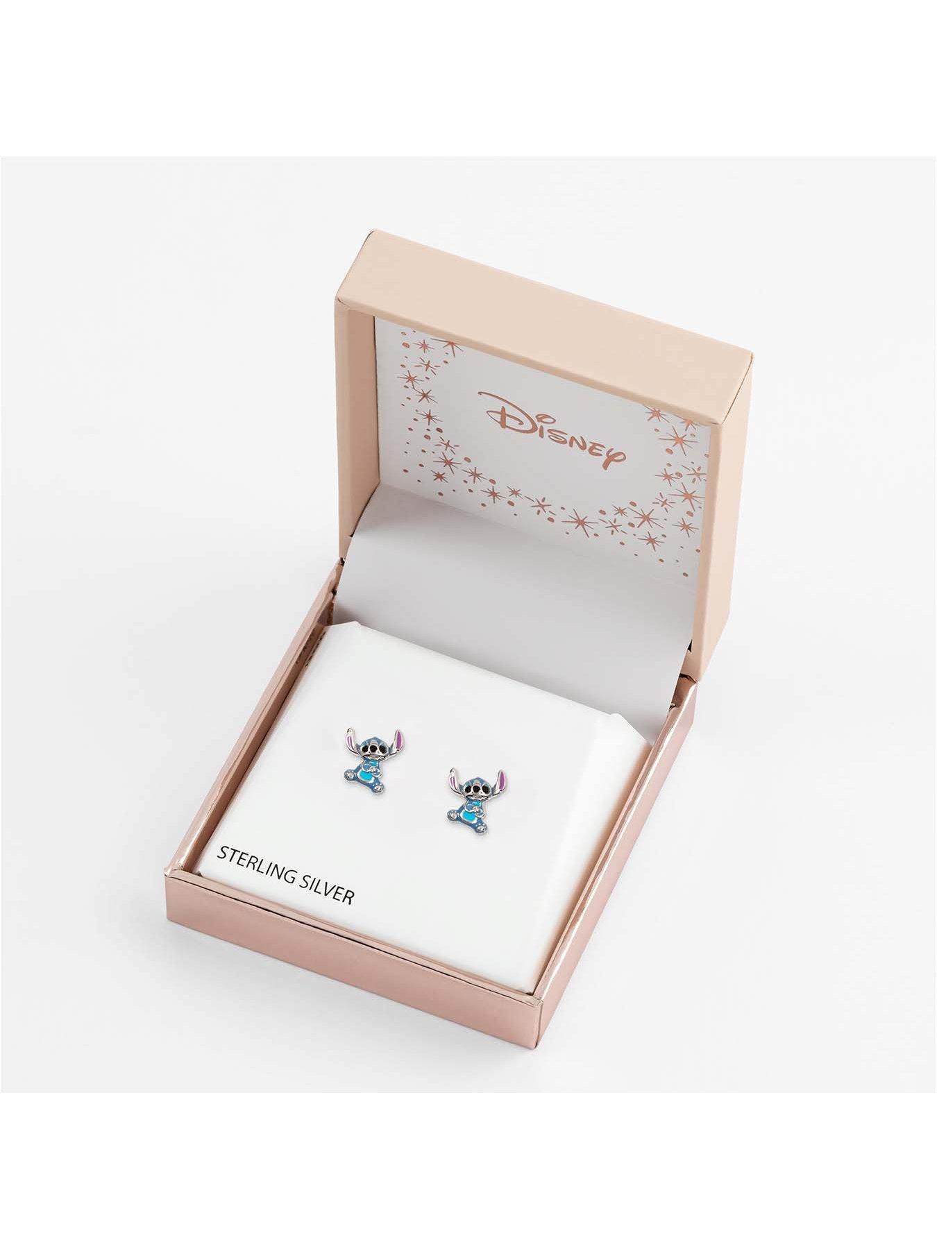 Image 2 of 2 of Disney Lilo &amp; Stitch Sterling Silver Blue Enamel Stitch Stud Earrings E906250RRHL.PH