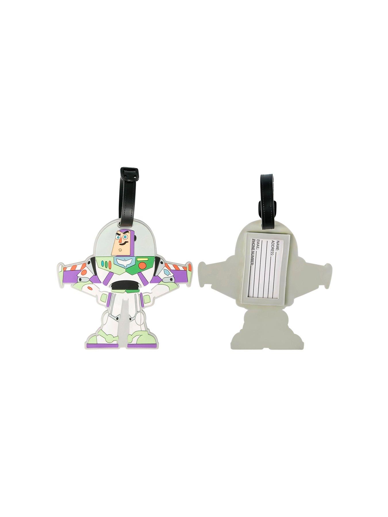 Image 2 of 4 of Disney Toy Story Buzz &amp; Rex Green, white &amp; purple 2 piece Luggage Tags VT700654LNX