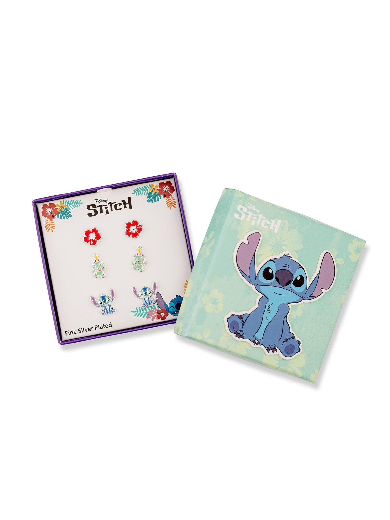 Image 5 of 5 of Disney Disney Lilo &amp; Stitch Blue, Red &amp; Green Trio Earring Set SF00468SL