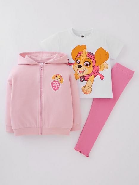 paw-patrol-girls-paw-patrol-3-piece-skye-hoodie-t-shirt-and-rib-legging-set-pink