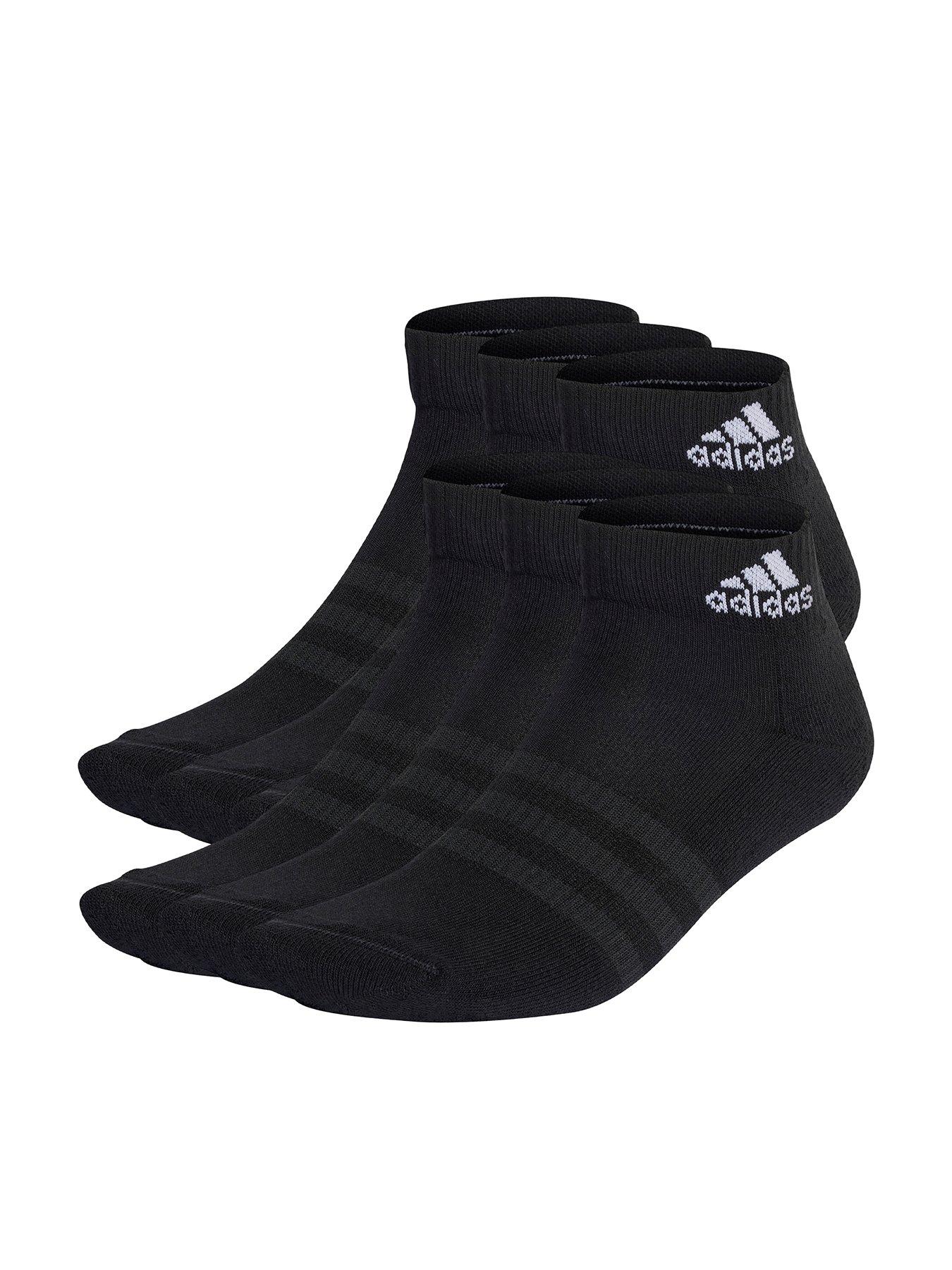 Image 1 of 2 of adidas Sportswear Cushioned Ankle Socks 6 Pairs - Black/White