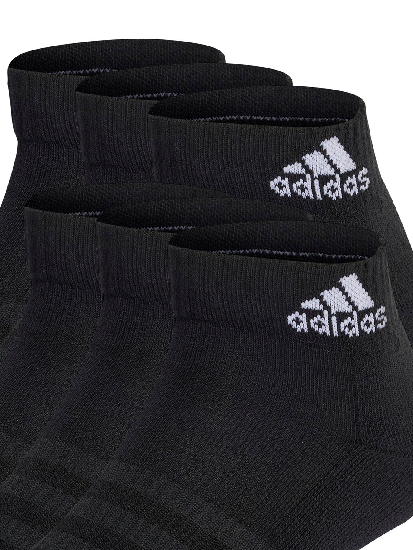 Image 2 of 2 of adidas Sportswear Cushioned Ankle Socks 6 Pairs - Black/White