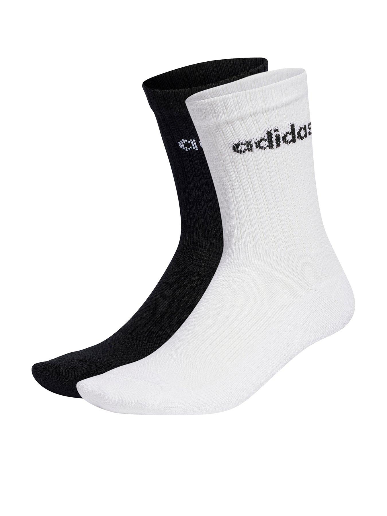 Image 1 of 2 of adidas Sportswear Unisex 3 Pack Cushioned Linear Crew Socks - White/Grey