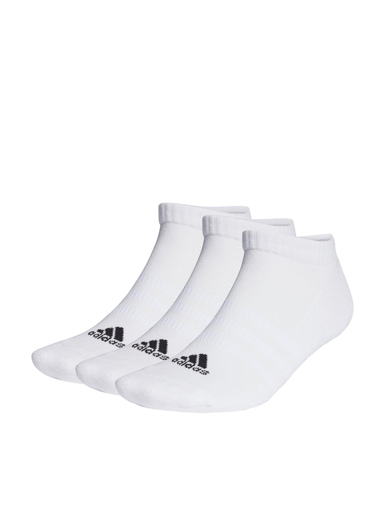 adidas Sportswear Unisex 3 Pack Cushioned Low Socks - White