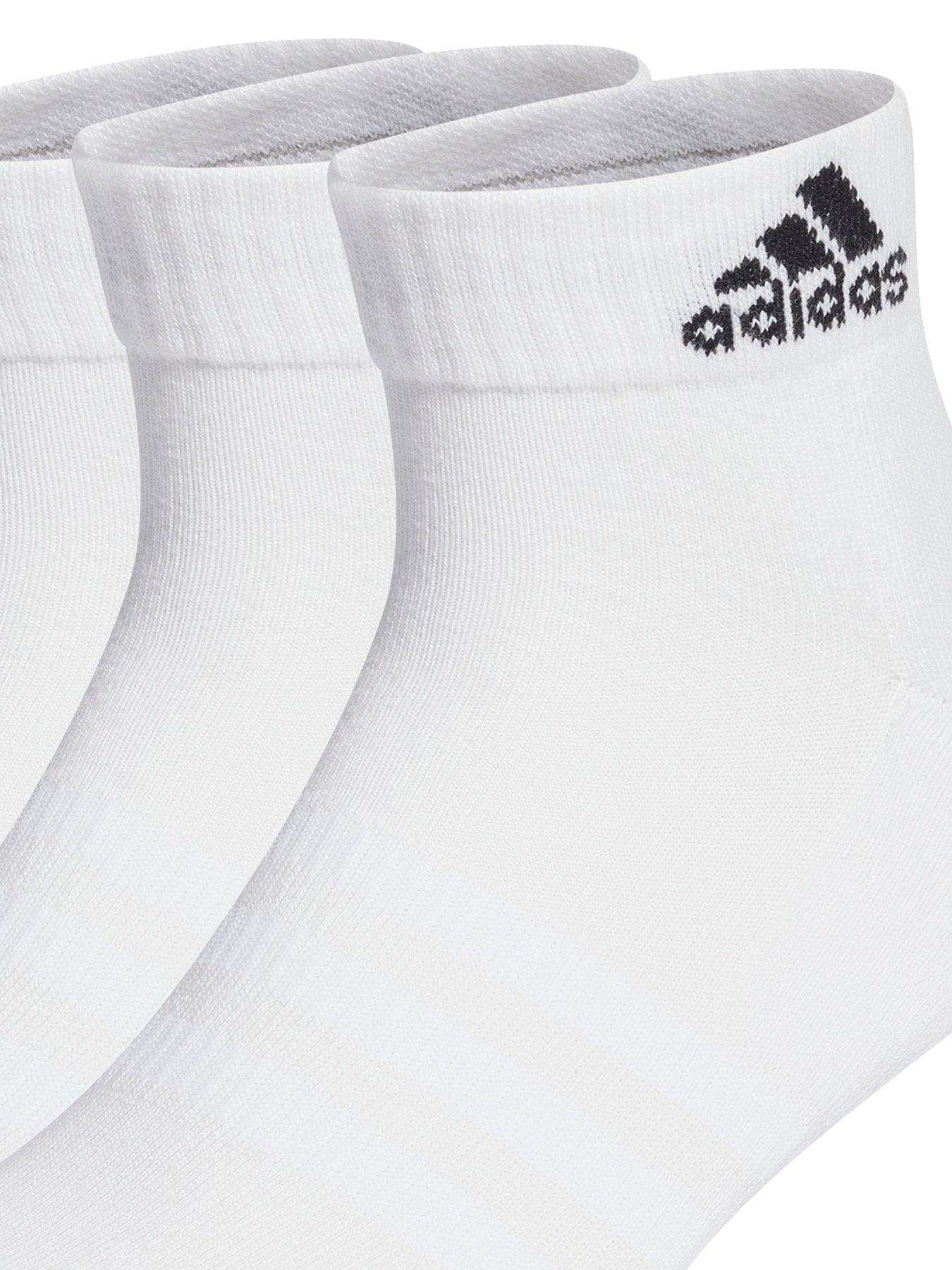 Image 2 of 2 of adidas Sportswear Unisex 3 Pack Cushioned Ankle Socks - White