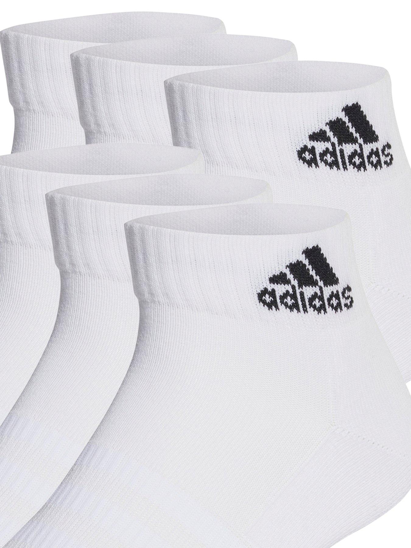 adidas Sportswear Cushioned Ankle Socks 6 Pairs - White/Black