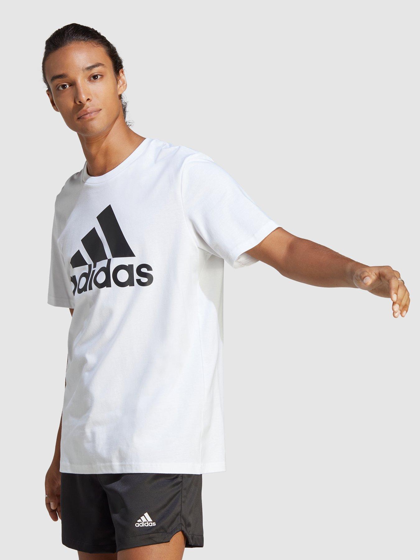 Mens white sale adidas shirt