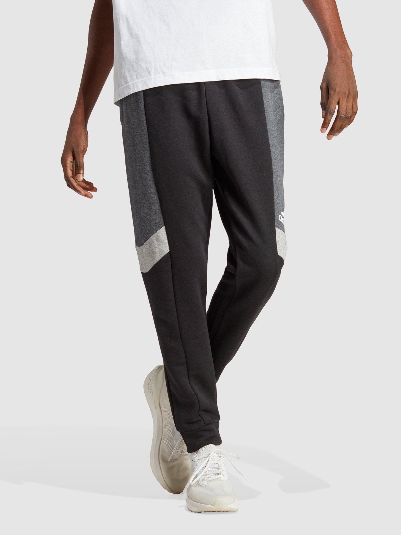 adidas Sportswear Essentials Colorblock Joggers Black Dark Grey