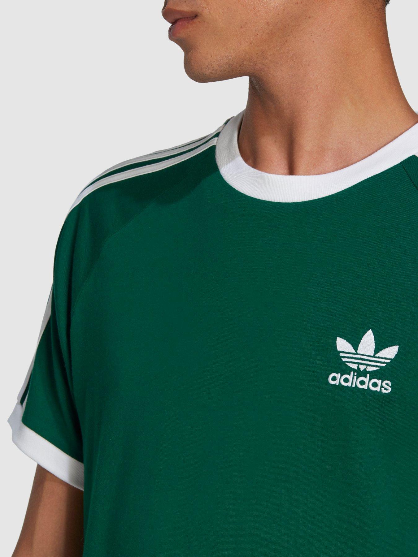 adidas originals 3 stripes t shirt green