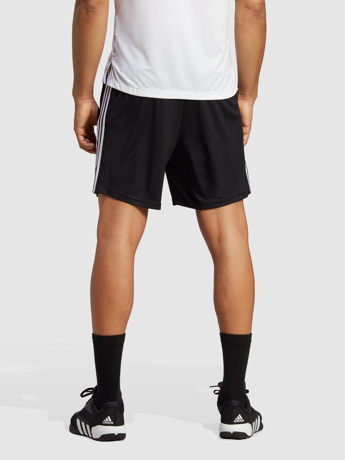 adidas-performance-train-essentials-piqueacute-3-stripes-training-shorts-blackwhitestillFront