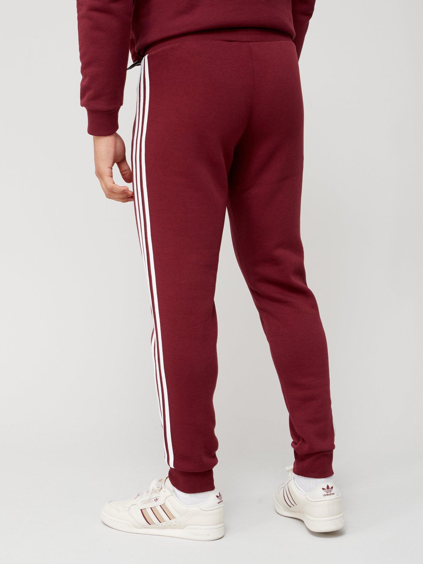 Adidas 3 store stripes pants red