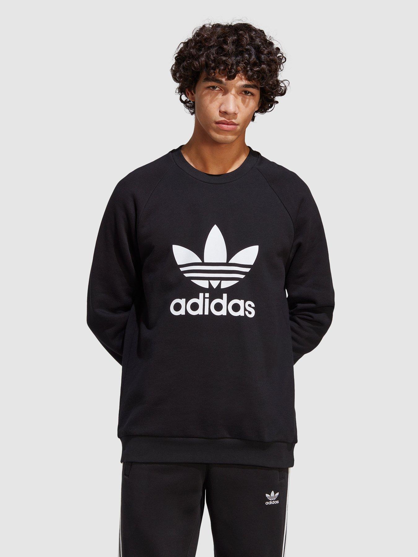 adidas-originals-adicolor-classics-trefoil-crewneck-sweatshirt-blackfront