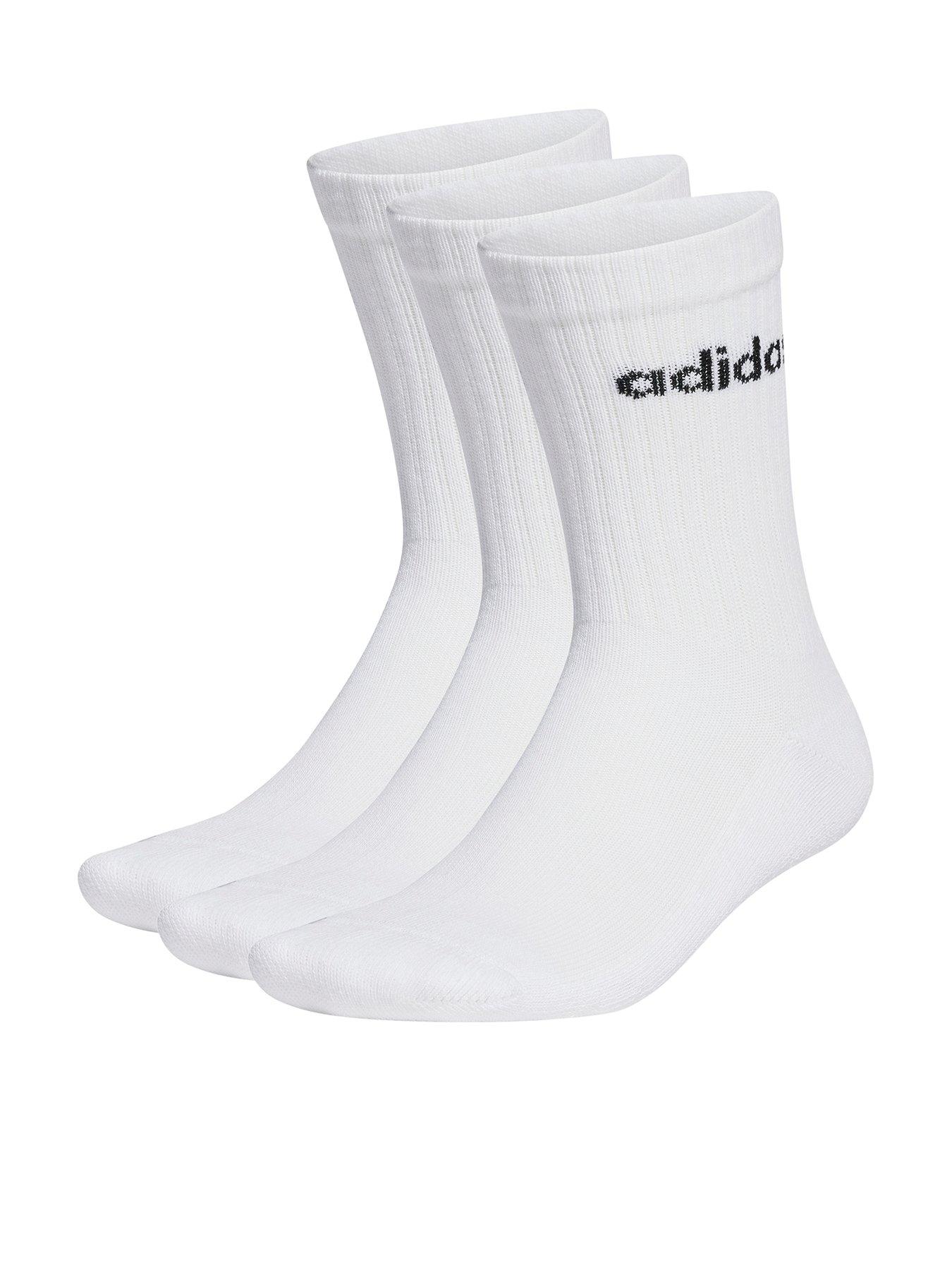 Image 1 of 2 of adidas Sportswear Unisex 3 Pack Cushioned Linear Crew Socks - White