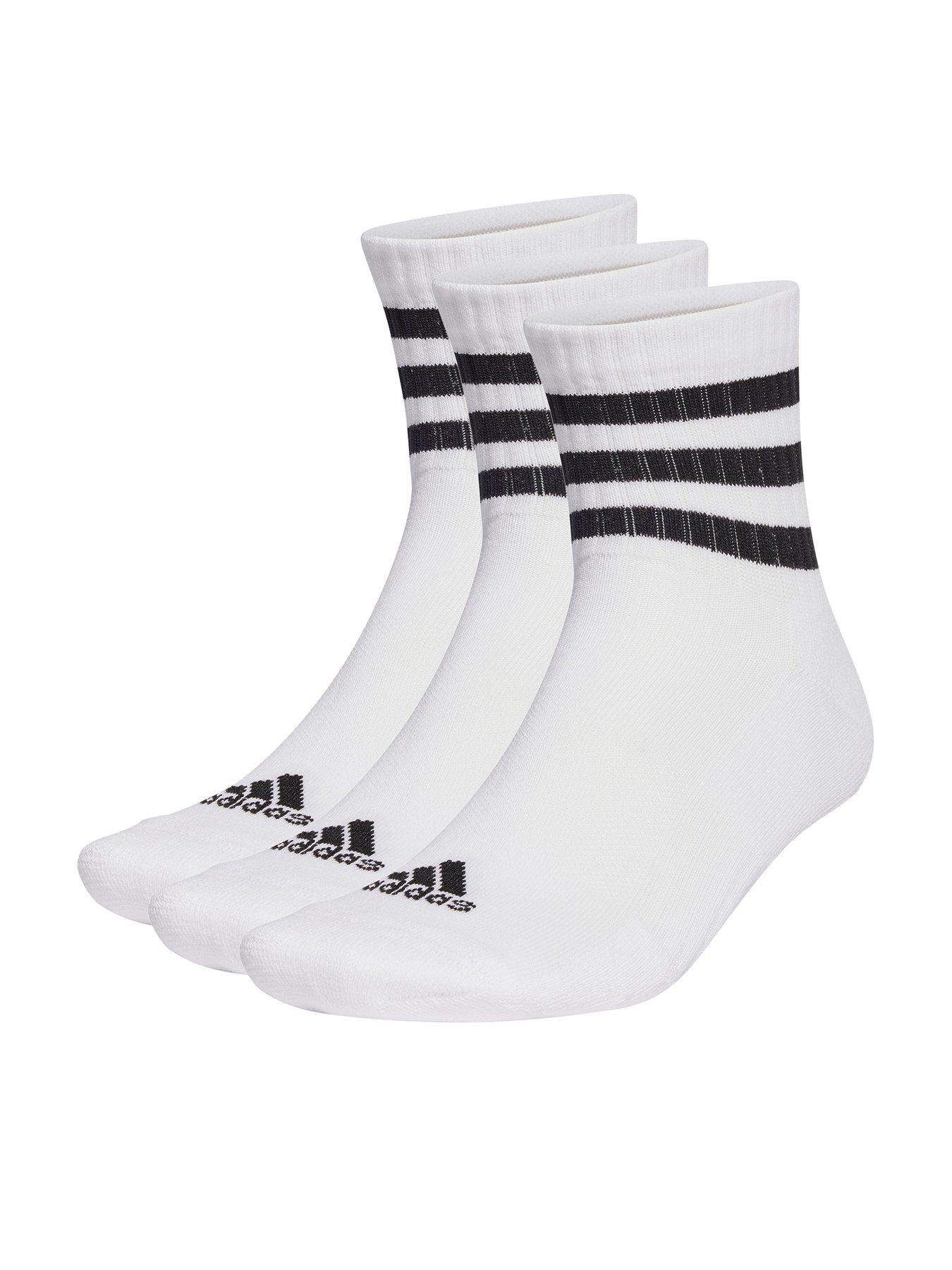 Nike Everyday 3 Pack Cotton Cushioned Crew Socks Unisex Black/White, £15.00