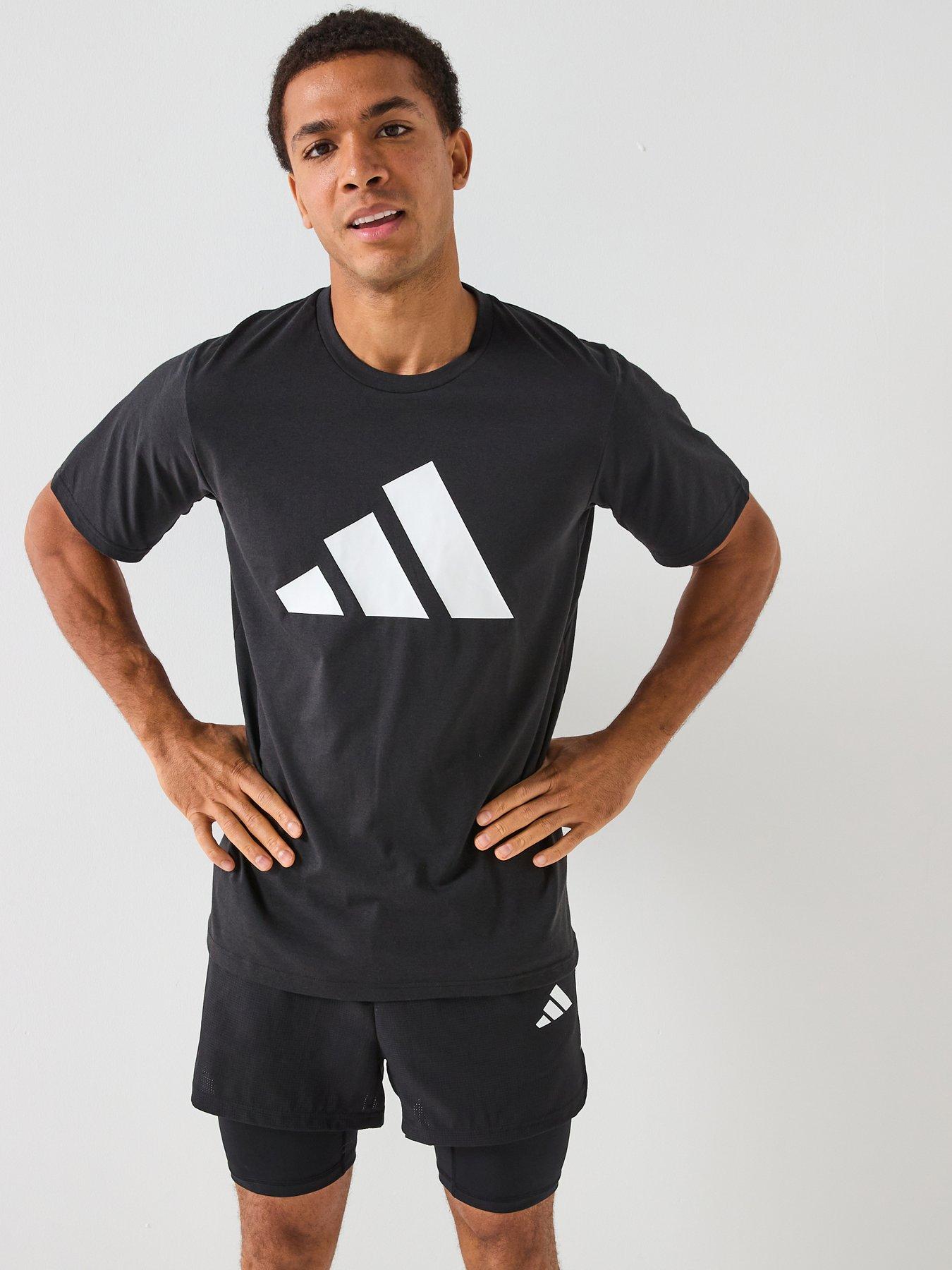 Image 1 of 6 of adidas Performance Train Essentials Feelready Logo Training T-shirt - Black/White