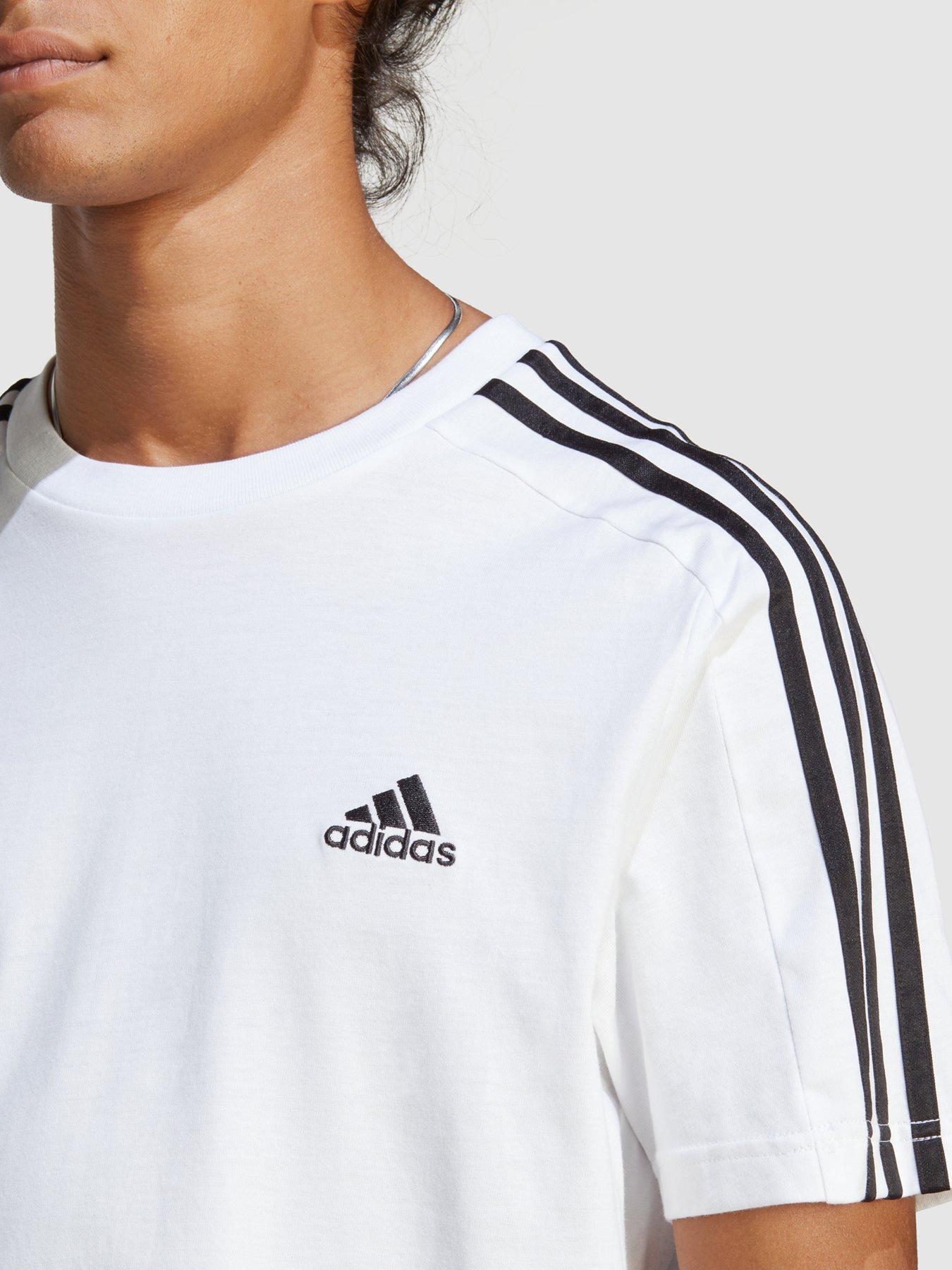 adidas-sportswear-mens-essentials-3-stripe-short-sleeve-t-shirt-whiteblackoutfit