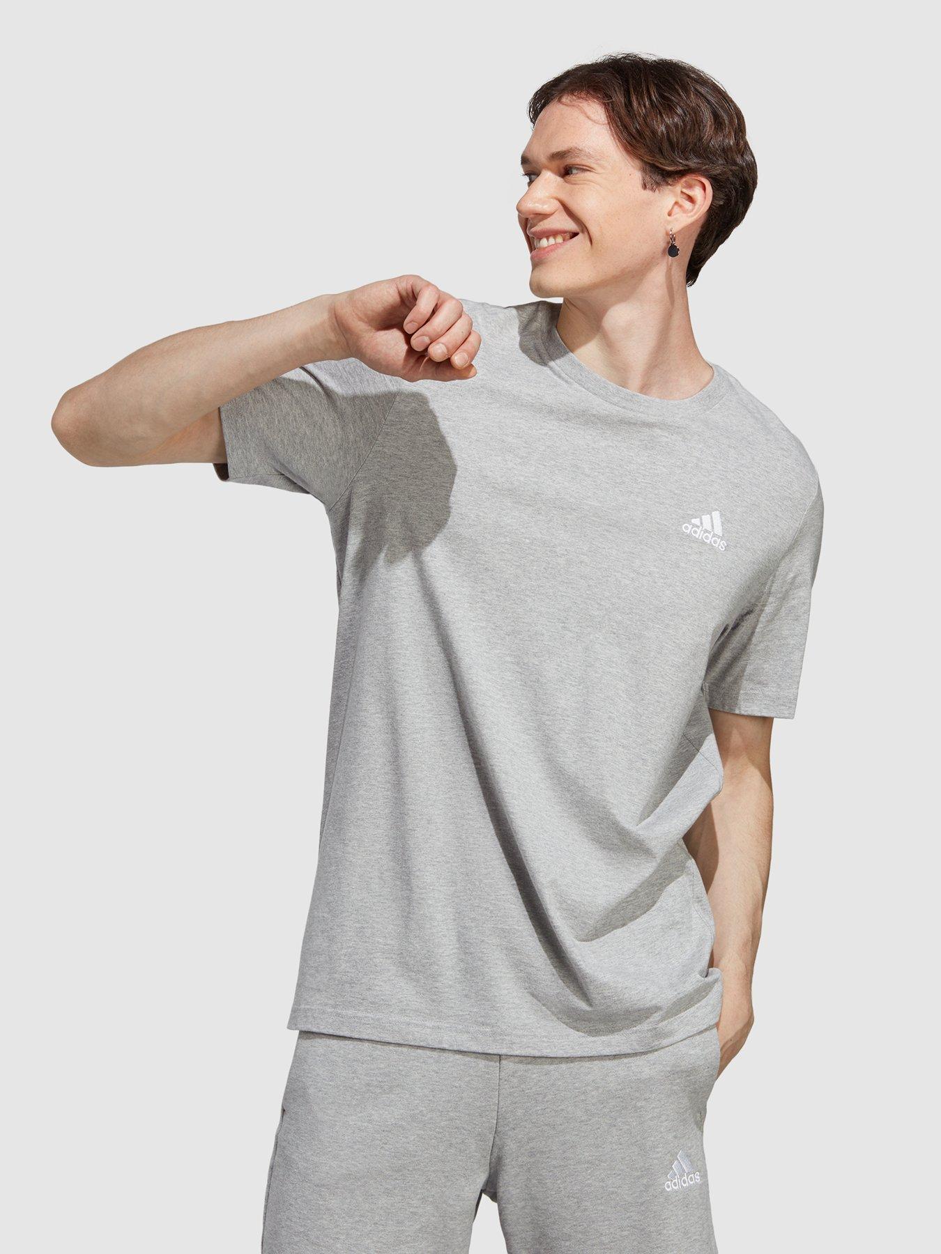 adidas-sportswear-mens-essentials-short-sleeve-t-shirt-greyfront