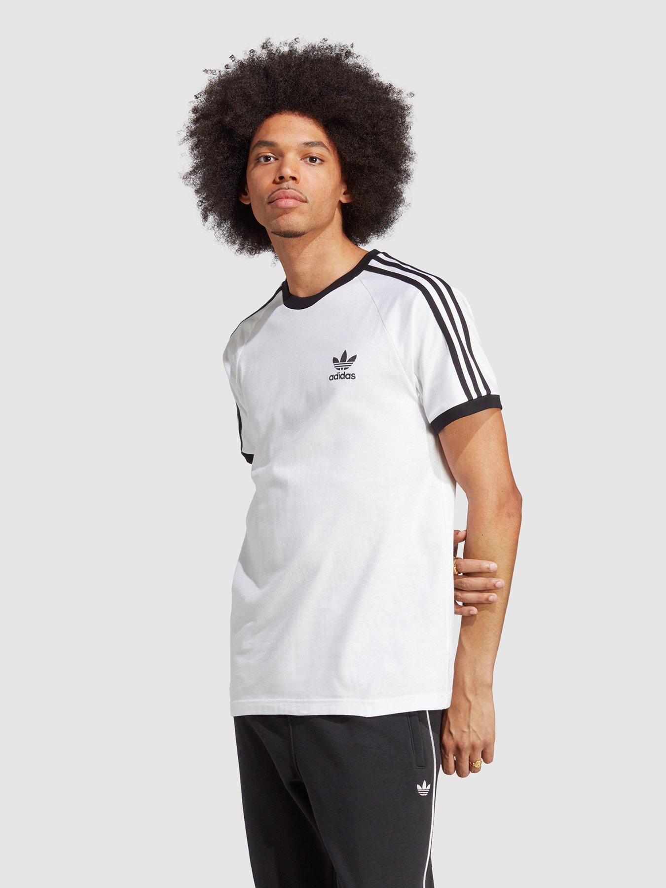 Image 1 of 4 of adidas Originals Adicolor Classics 3-Stripes T-Shirt - White