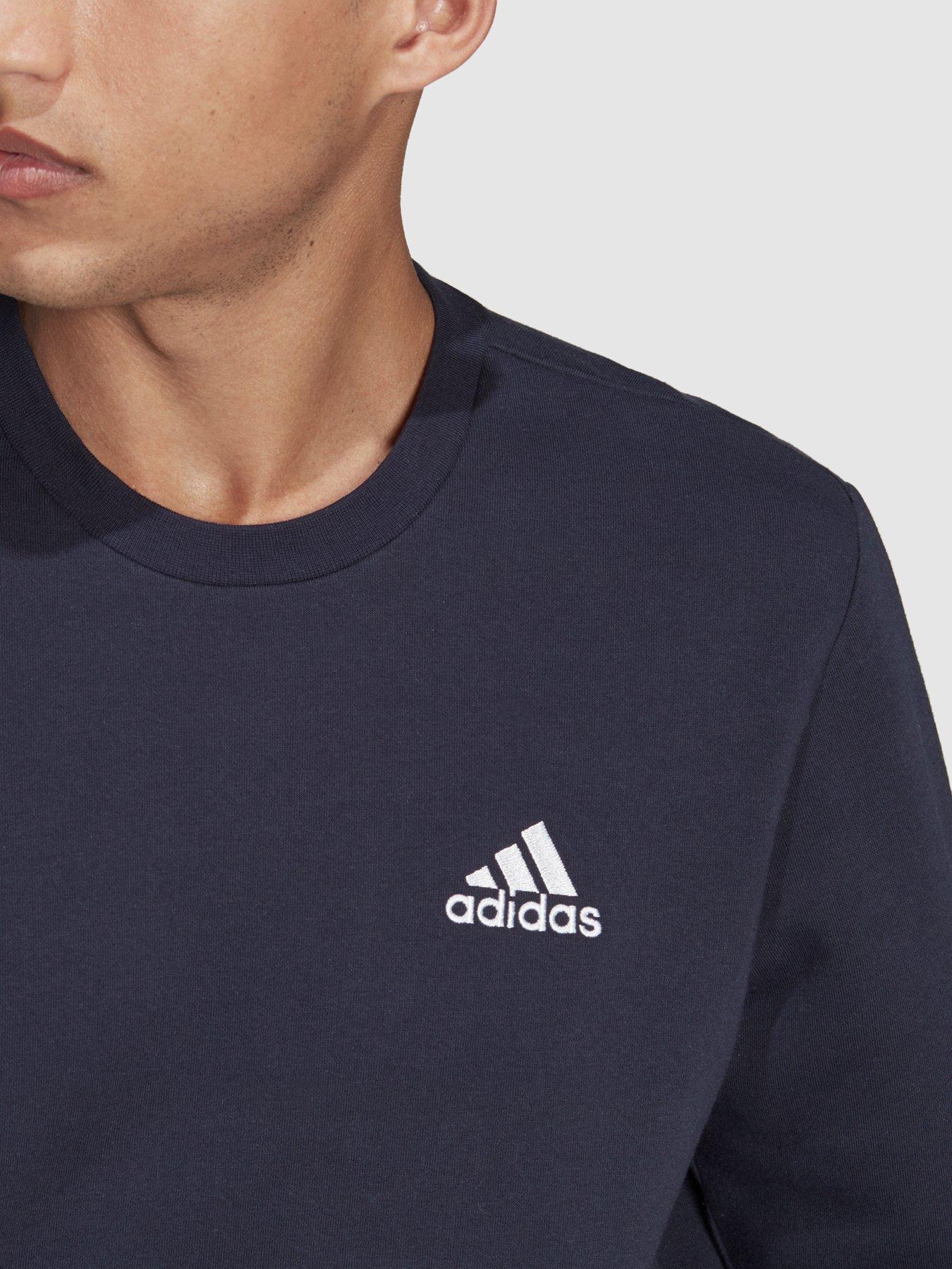 adidas-sportswear-mens-essentials-sweatshirt-long-sleeve-navyoutfit