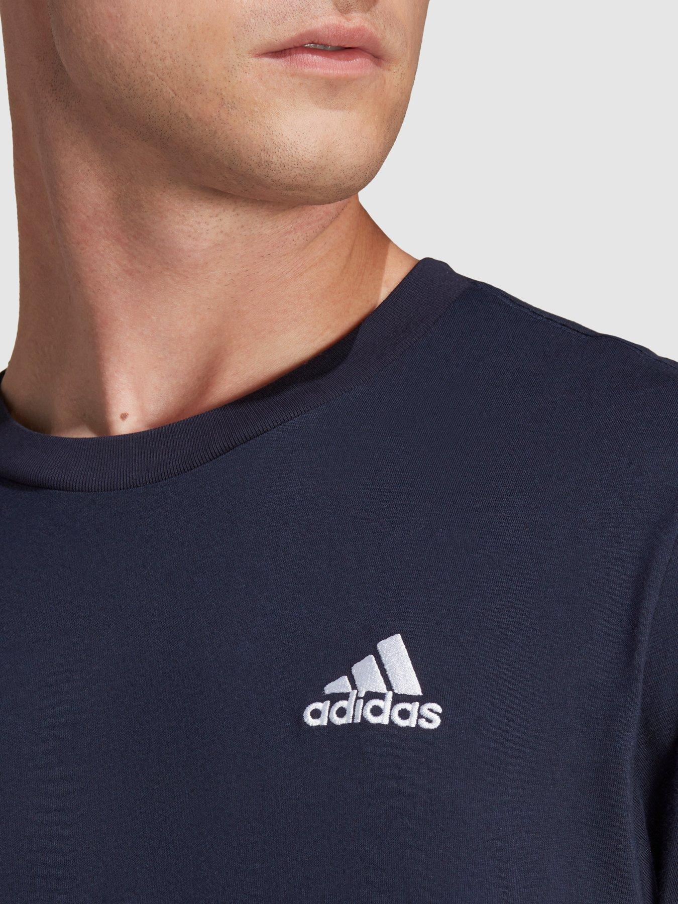 adidas-sportswear-mens-essentials-short-sleeve-t-shirt-navyoutfit