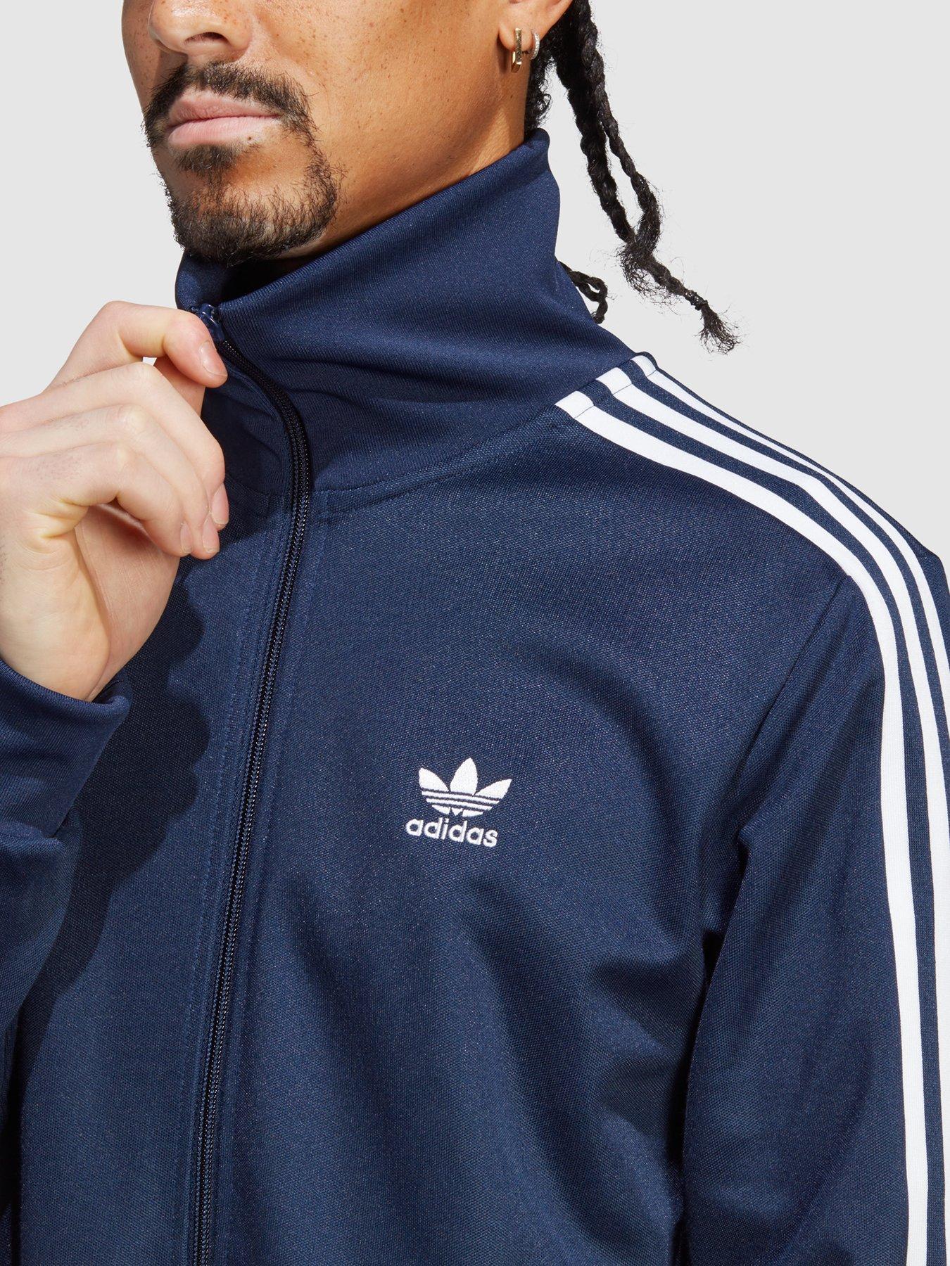 Adidas beckenbauer track top navy best sale