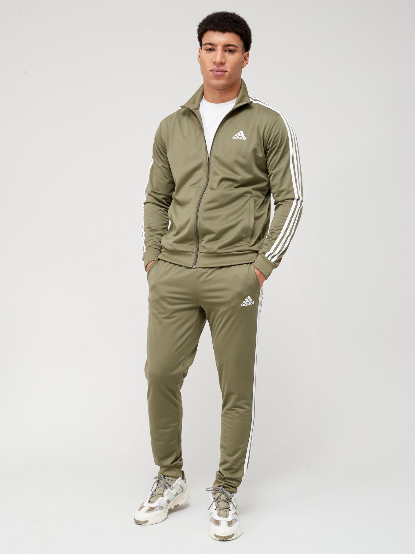 Adidas originals three stripe outlet track jacket in khaki