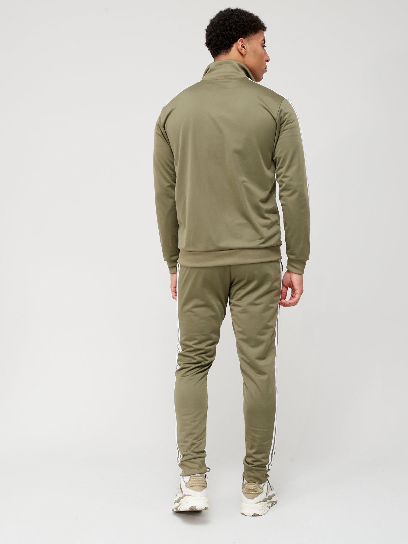 Khaki adidas tracksuit store mens