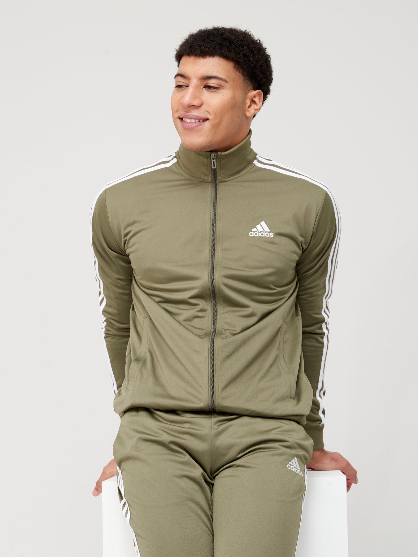 Adidas khaki sales tracksuit mens