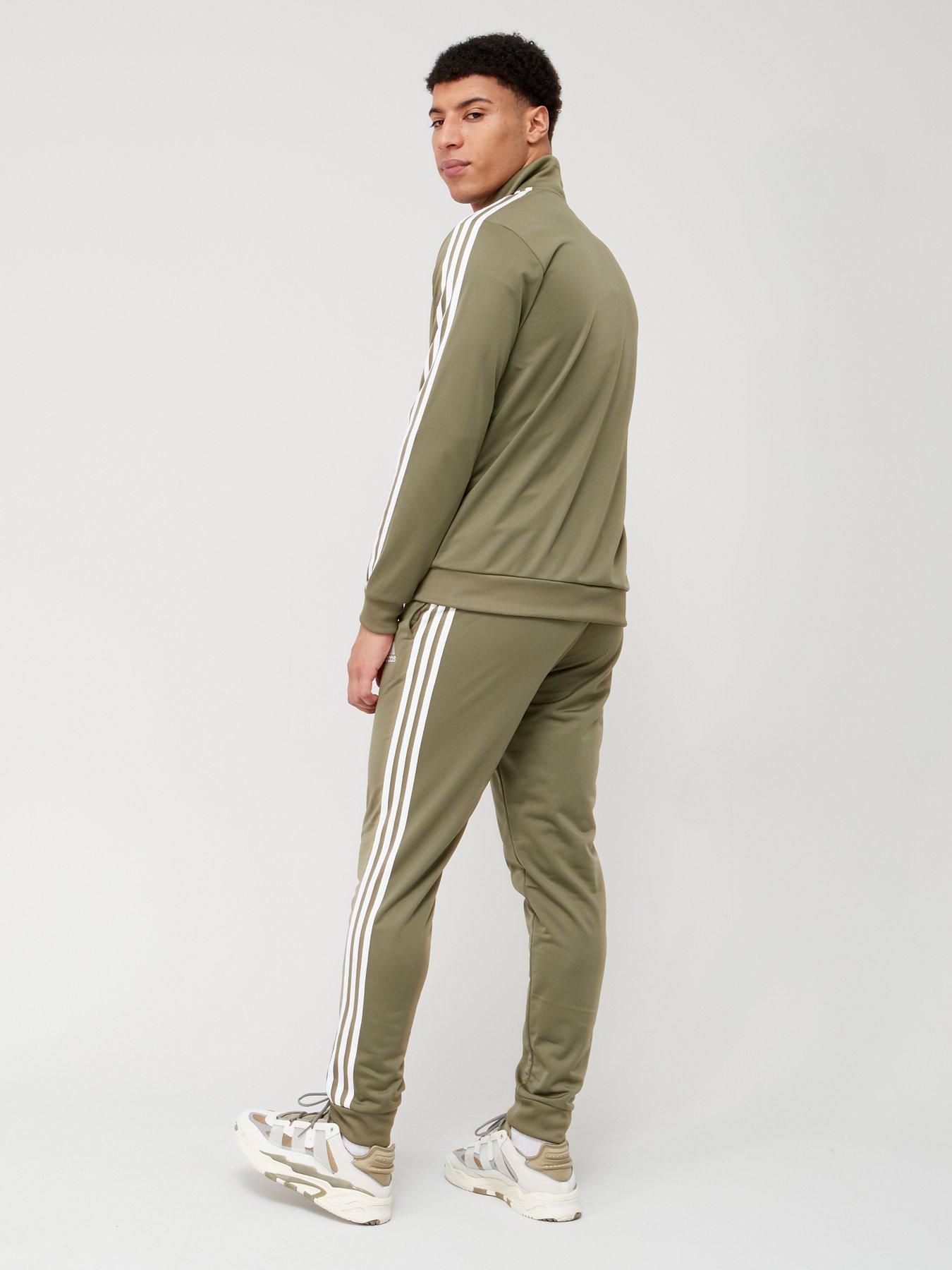 Boys adidas best sale khaki tracksuit