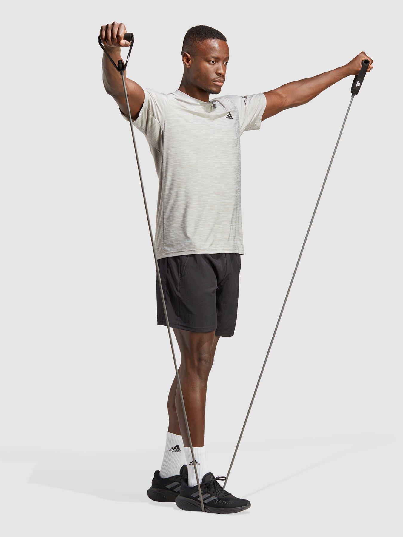 Image 3 of 4 of adidas Performance Train Essentials Stretch Training T-Shirt - Medium Grey Heather