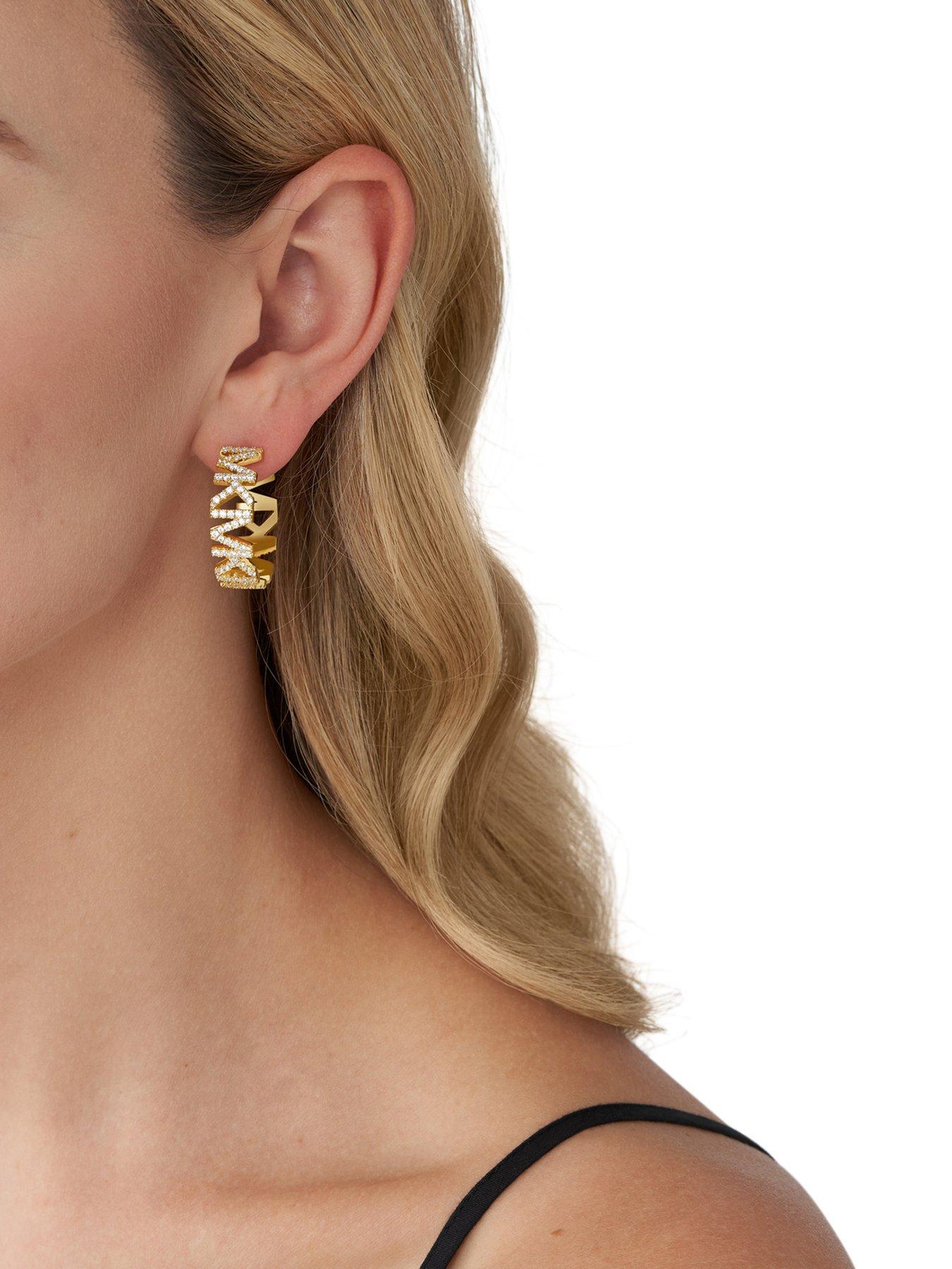 Michael kors large 2025 hoop earrings