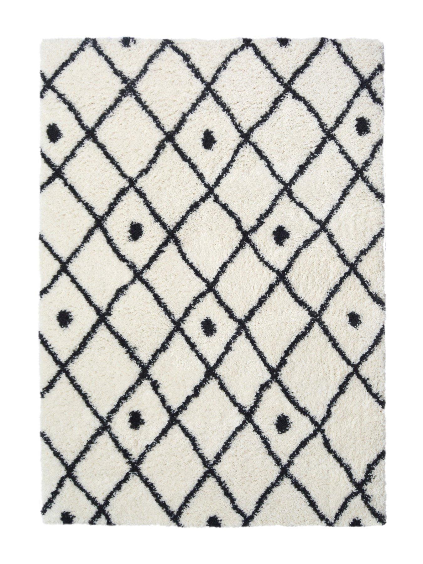 Image 3 of 5 of The Very Collection Snug Diamonds Rug - White