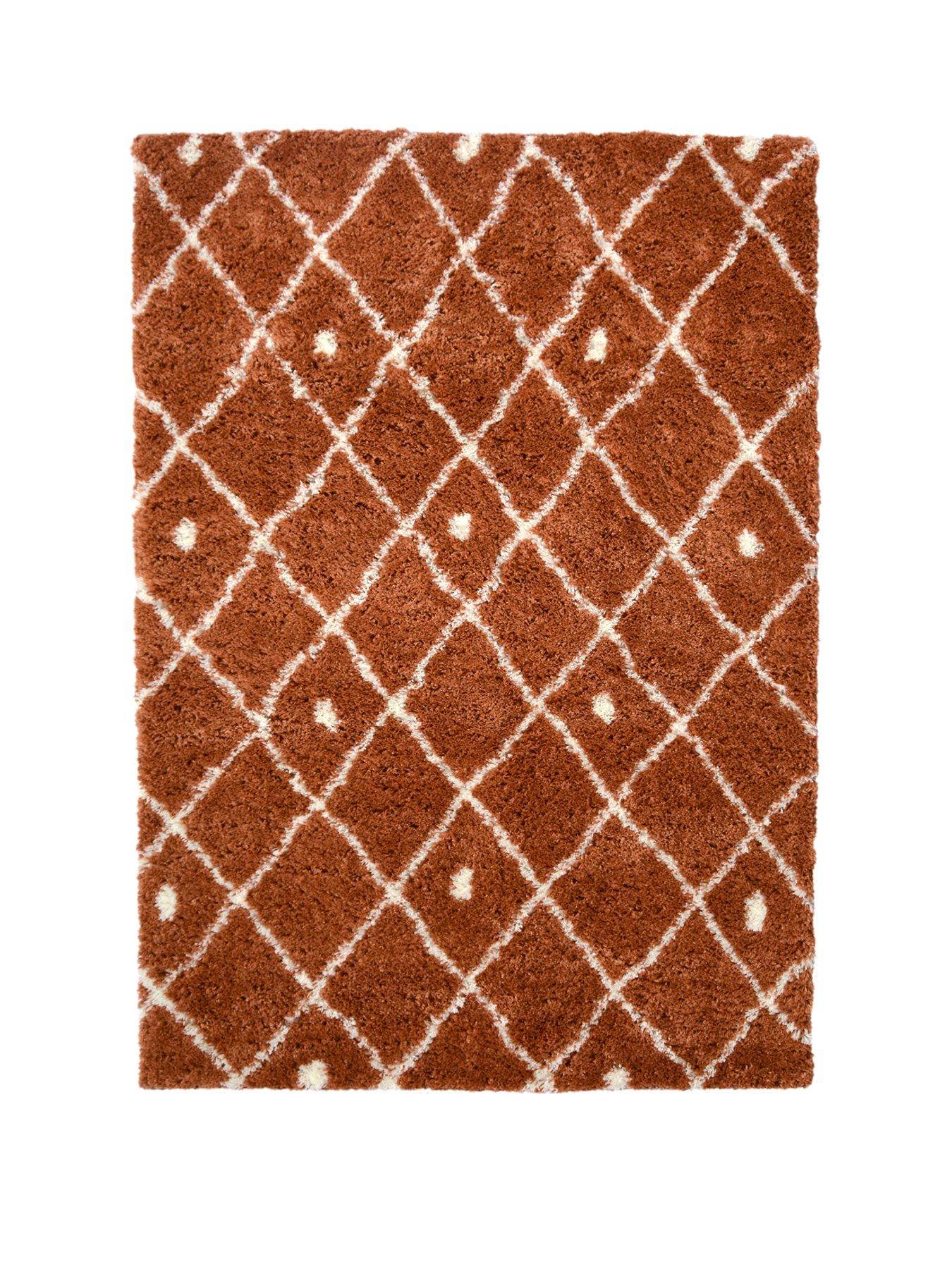 very-home-snug-diamonds-rug-terracotta