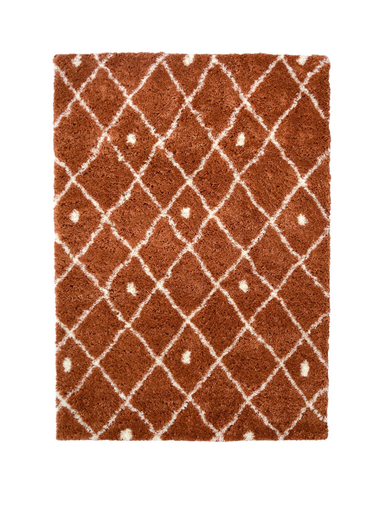 Image 1 of 5 of The Very Collection Snug Diamonds Rug - Terracotta