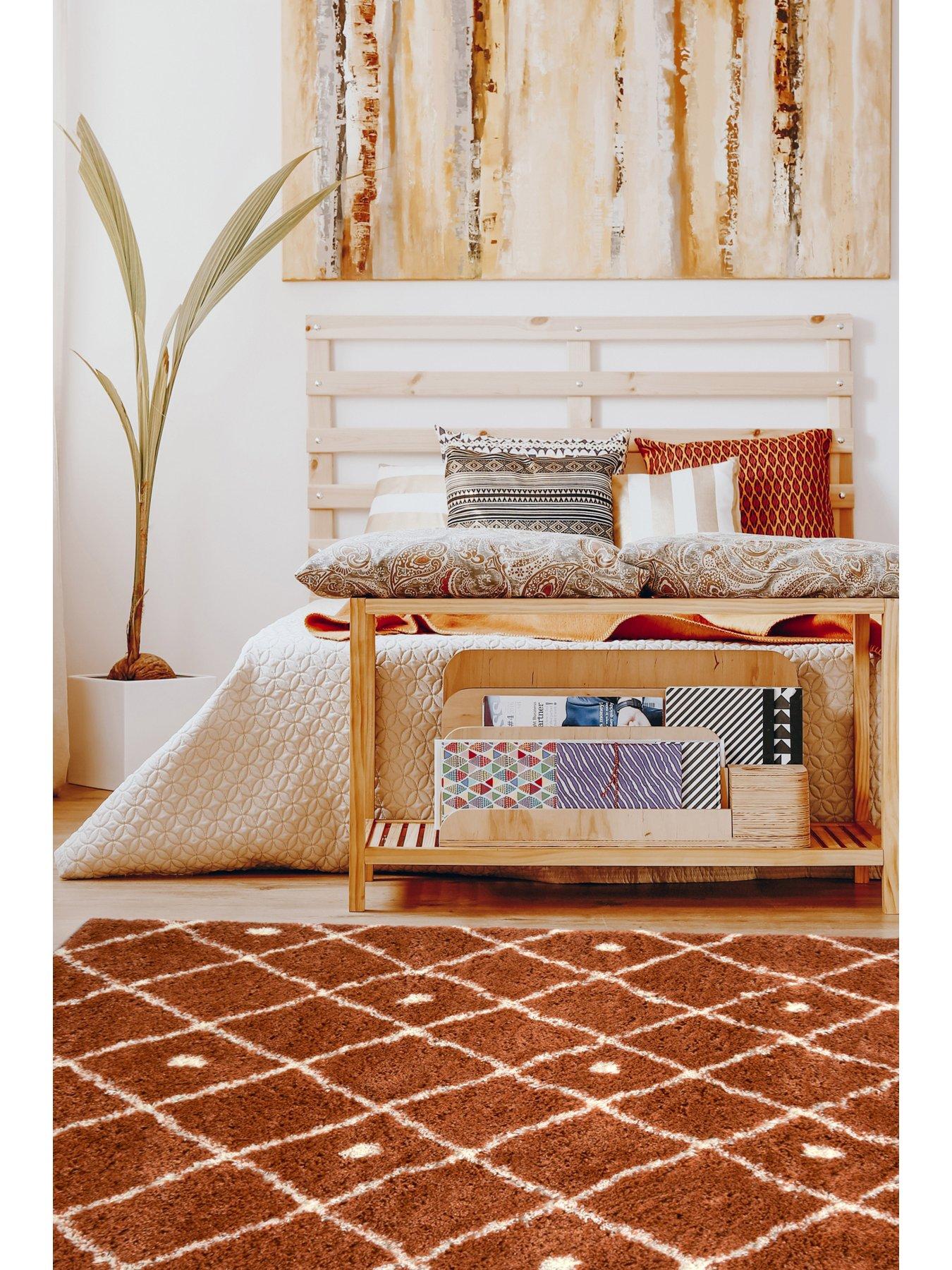 Image 2 of 5 of The Very Collection Snug Diamonds Rug - Terracotta
