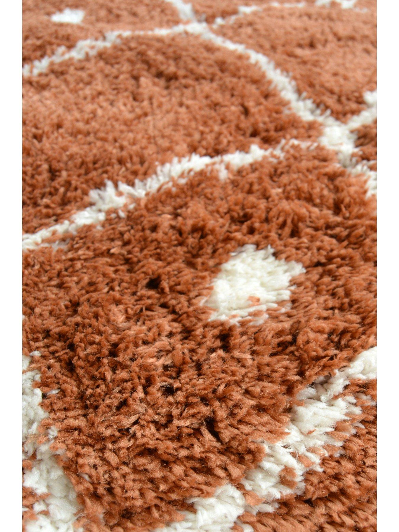 Image 4 of 5 of The Very Collection Snug Diamonds Rug - Terracotta