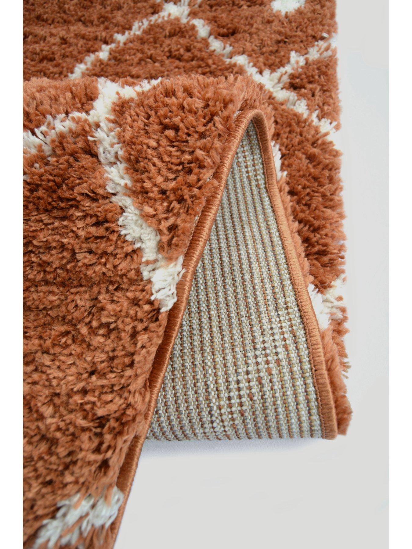 Image 5 of 5 of The Very Collection Snug Diamonds Rug - Terracotta
