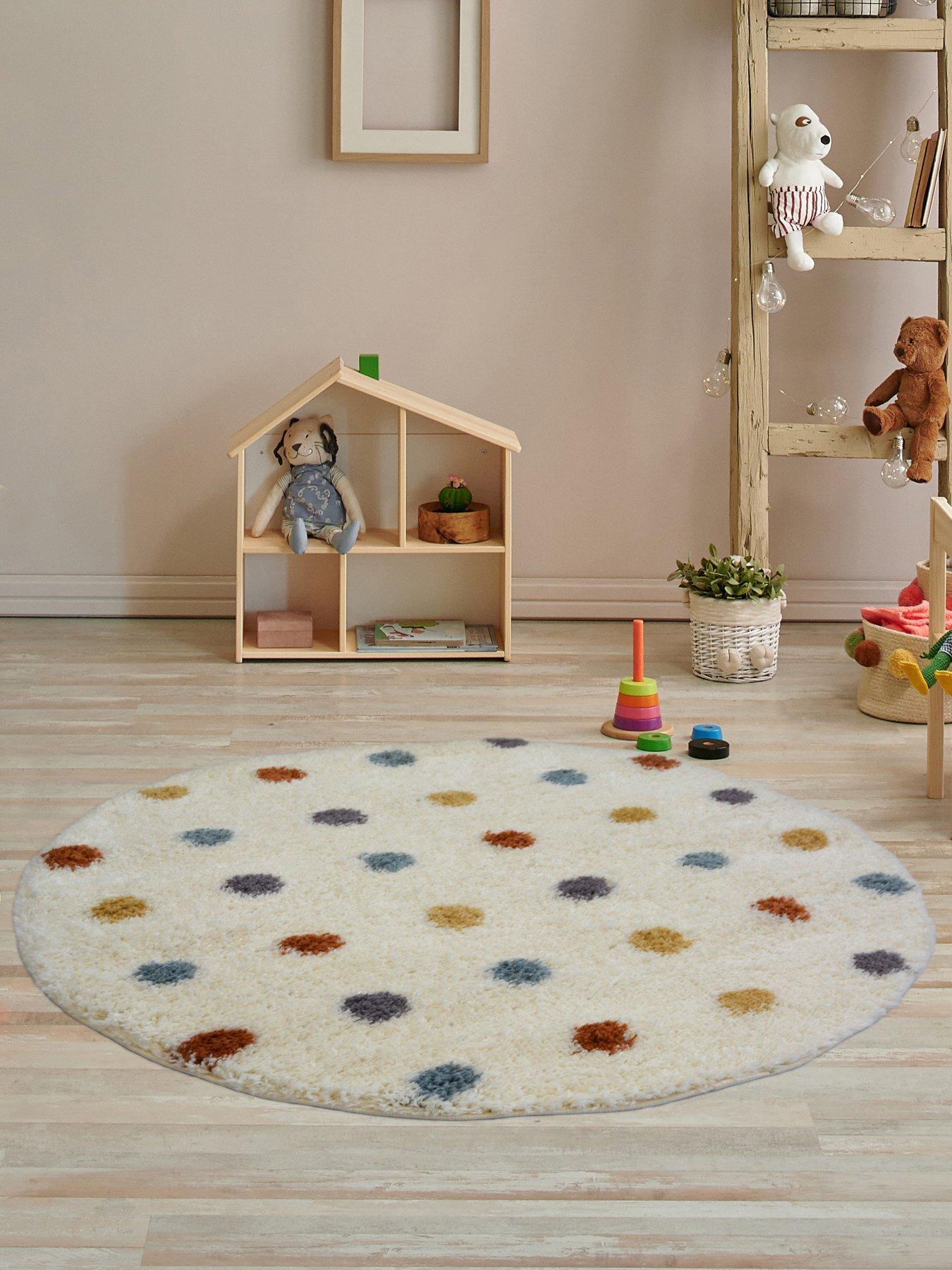 everyday-snug-shaggy-circle-rug-spot-100-cm