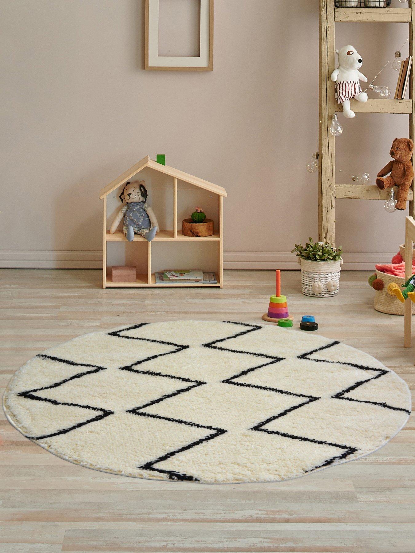 everyday-zigzagnbspsnug-shaggy-circle-rug