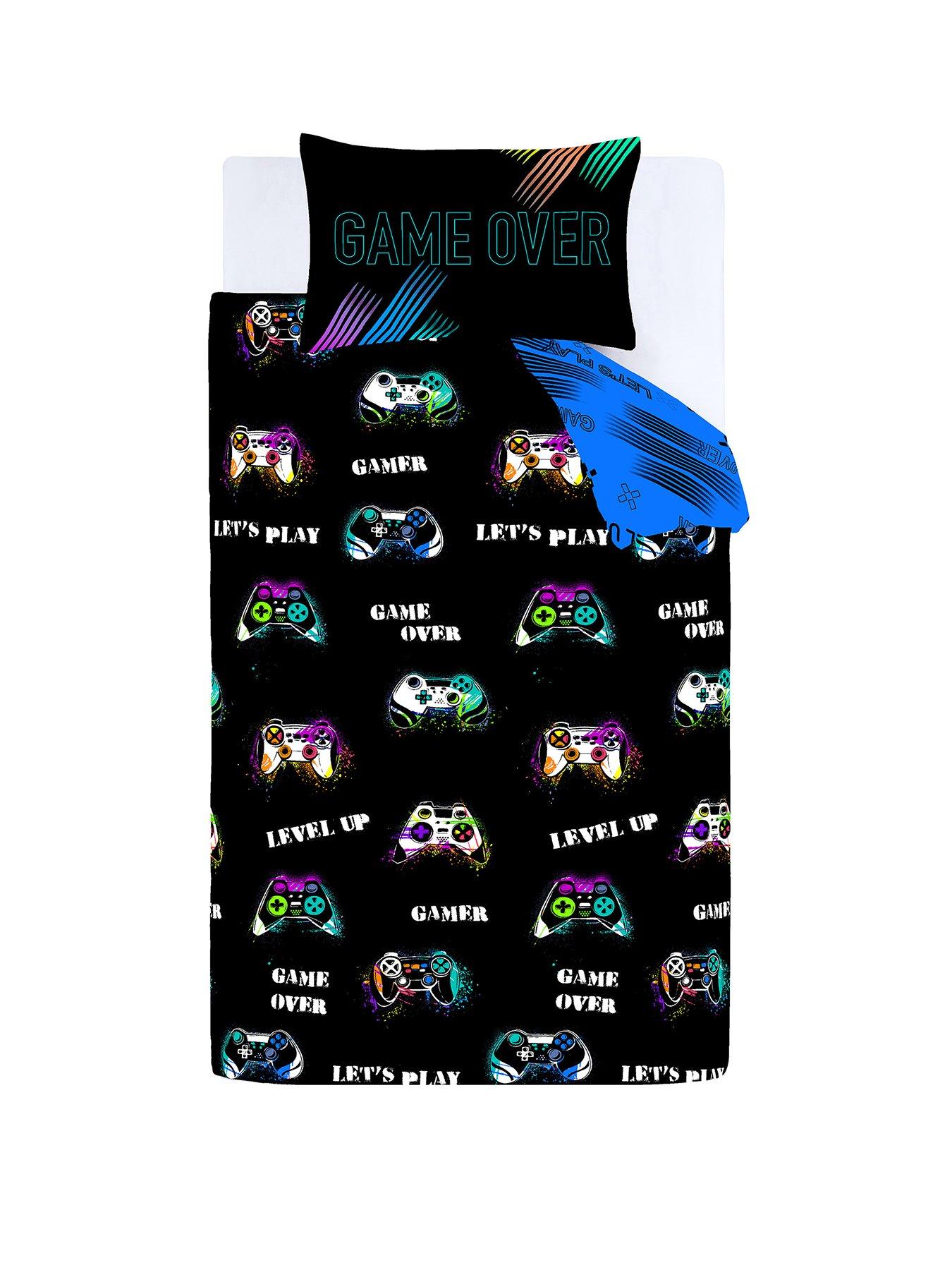 Image 2 of 6 of Catherine Lansfield Game Over Reversible Duvet Cover Set - Multi
