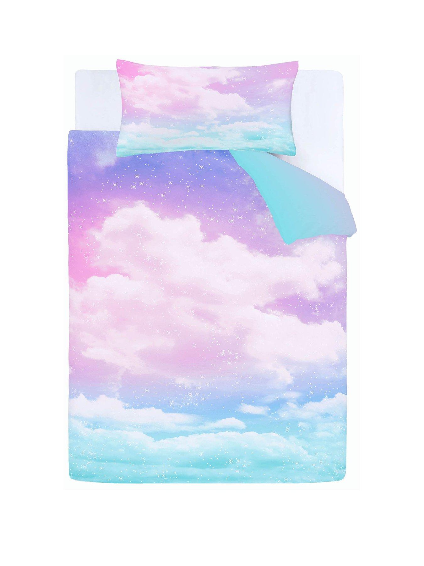 Image 2 of 6 of Catherine Lansfield Ombre Rainbow Clouds Duvet Cover Set - Multi