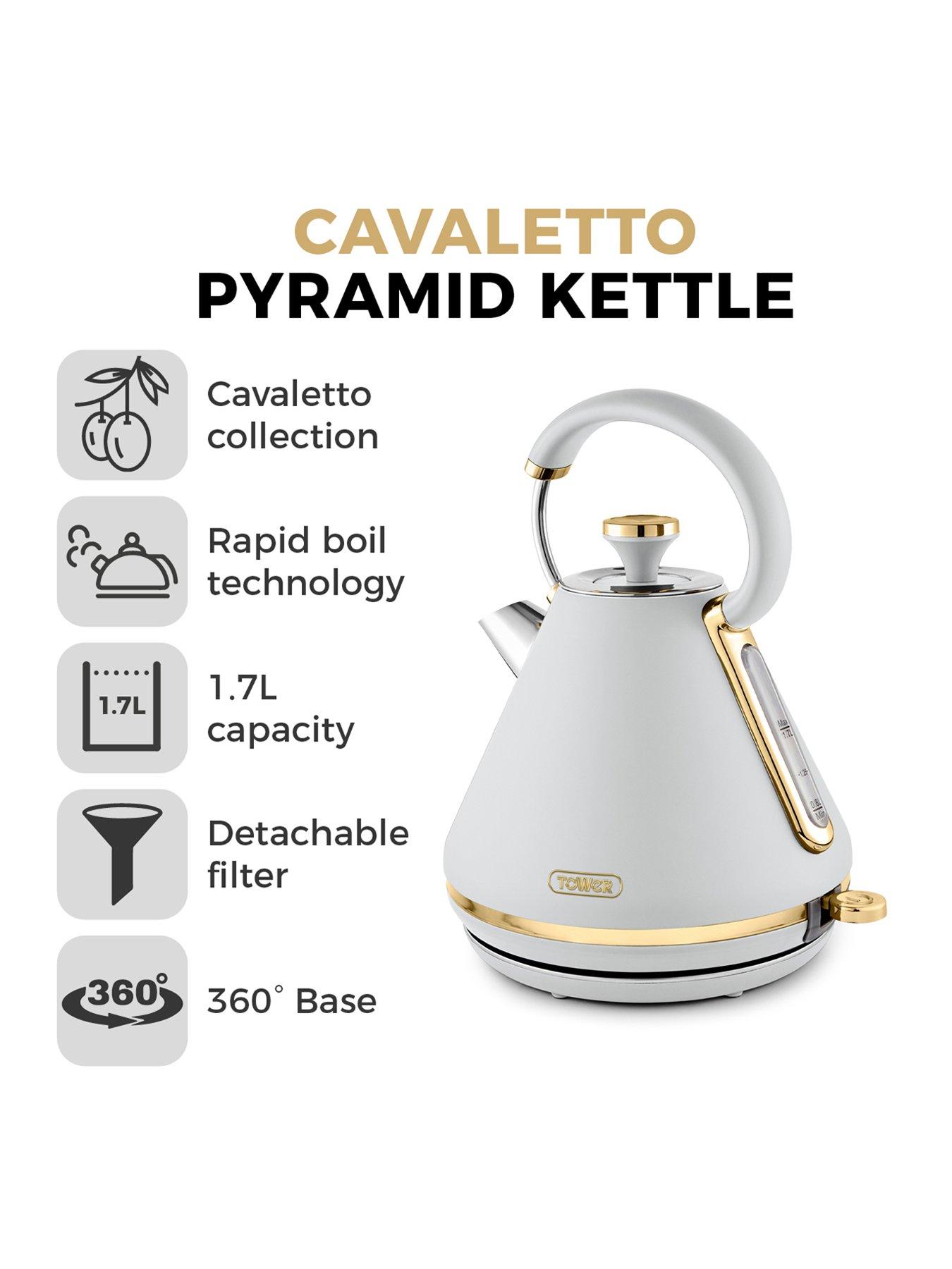 Tower Cavaletto 3kW Pyramid Kettle Optic White Very Ireland