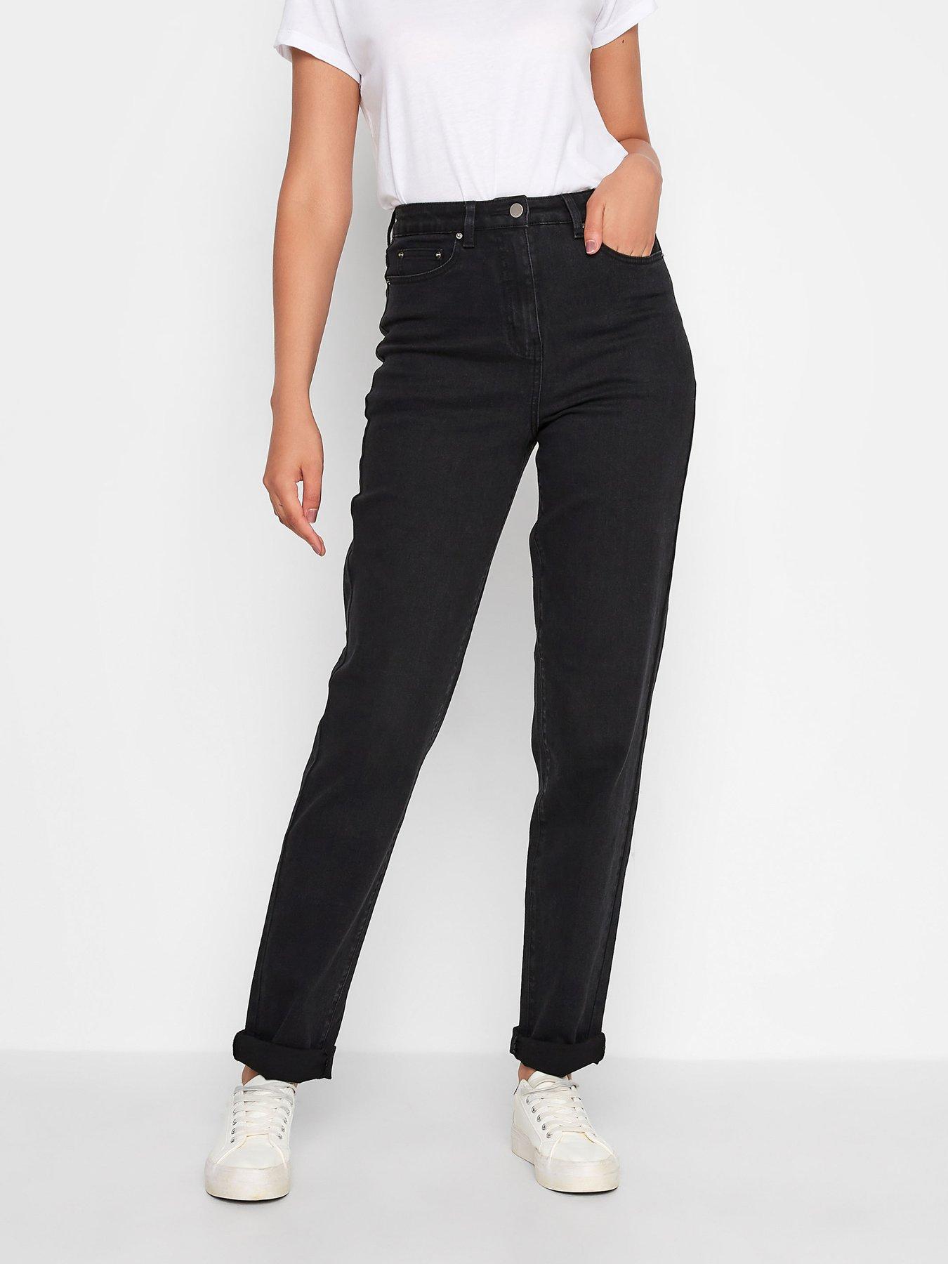 Long Tall Sally Long Tall Sally Una Mom Jean Washed Black 34in