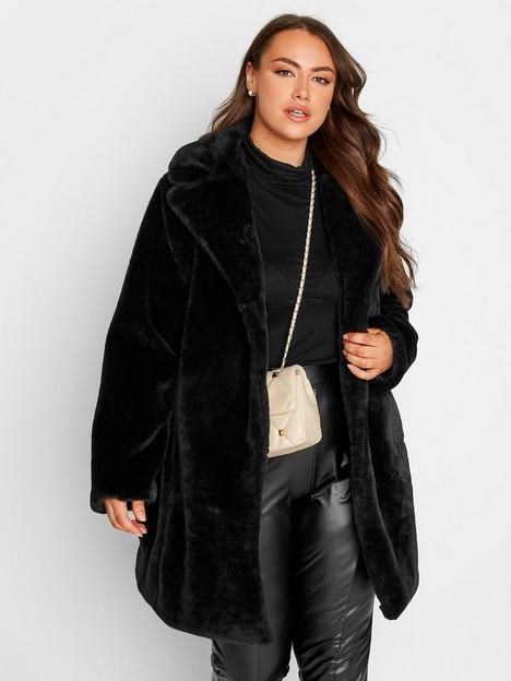 yours-yours-faux-fur-luxe-coat-black