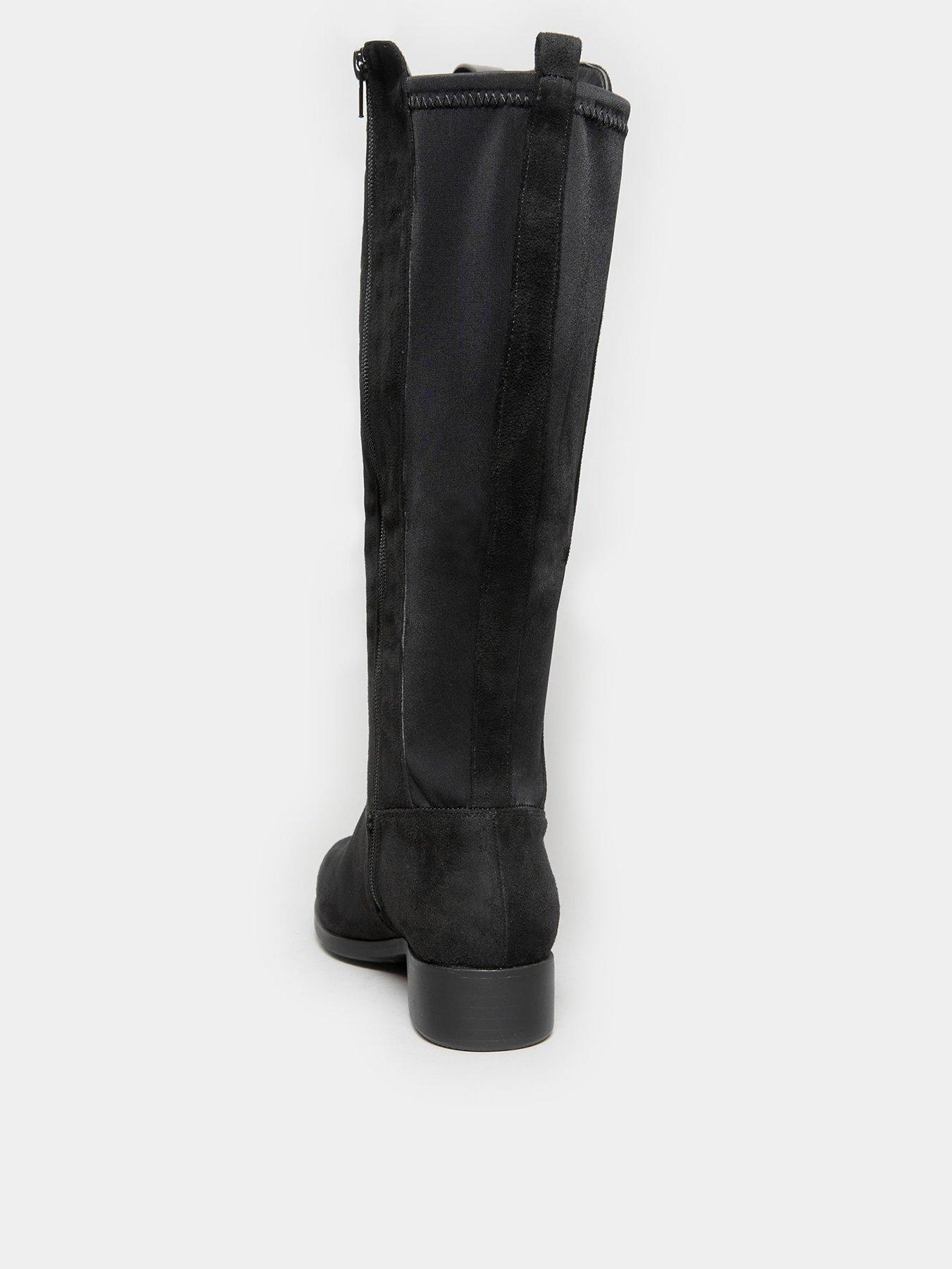 yours-yours-extra-wide-fit-stretch-knee-boot-micro-blackback