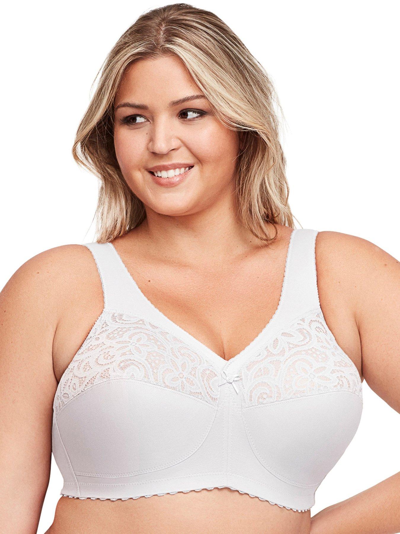 Glamorise MagicLift Cotton Support Bra - White