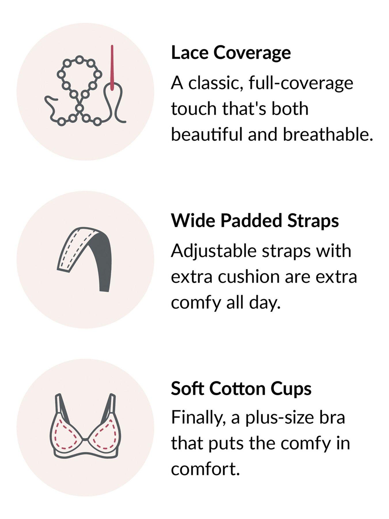Image 6 of 6 of Glamorise MagicLift Cotton Support Bra - White