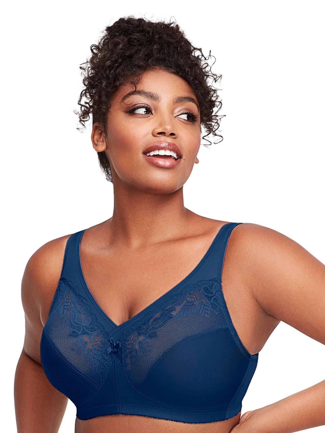 Image 1 of 6 of Glamorise Magiclift Non Wire Minimizer Bra - Blue